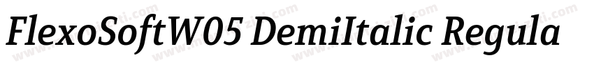 FlexoSoftW05 DemiItalic Regular字体转换